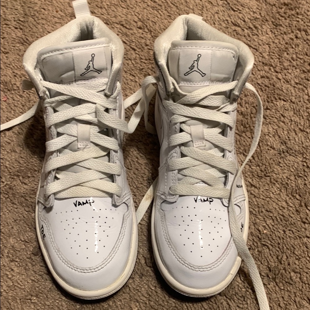 White Air Jordan High-Top Sneakers